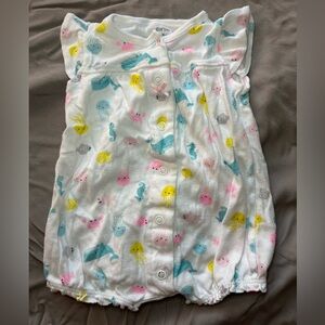 Carter’s 3m Girls Whale Snap-up Romper